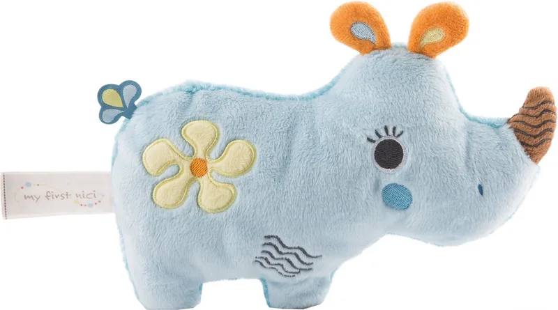 Knuffeldier Neushoorn 2d Manuffi 20 Cm Pluche från NICI i Blå – produktbild
