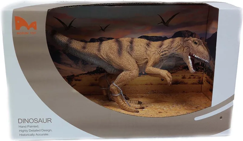 Allosaurus in Showbox - PVC - Dinosaurus Prehistoric World - 30cm de Pia Soft Toys en Marron – photo produit
