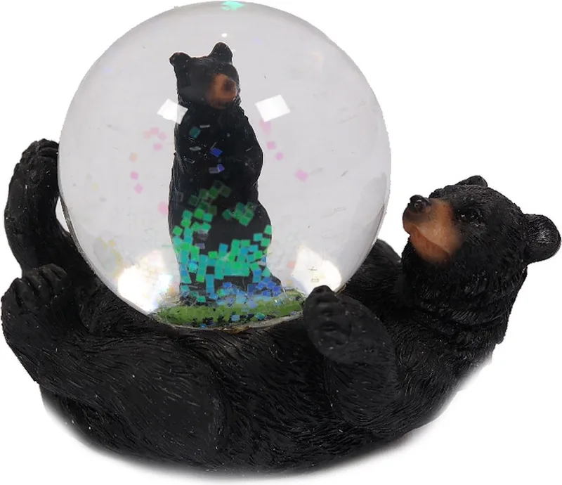 Beer liggend waterbal - 45 mm - Snowglobe by Pia Soft Toys in Black – product photo