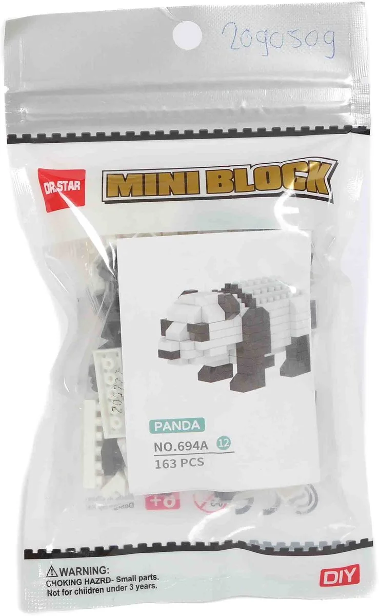 Bouwset blokken - panda - 2 cm x 10 cm x 17 cm de Pia Soft Toys – photo produit