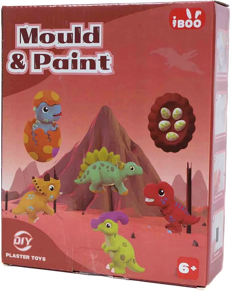 Dinosaurus Gips Gieten Set 18 x 22 x 6 cm by Pia Soft Toys in Multicolour – product photo