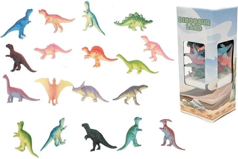 Dinosaurus in doos 18 ass. - 6 cm by Pia Soft Toys in Multicolour – product photo