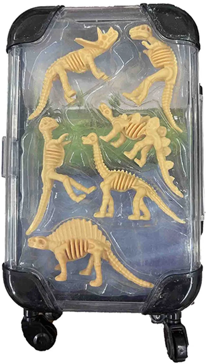 Dinosaurus skelet Kofferspeelset (Medium) 10 cm x 5 cm x 16,5 cm by Pia Soft Toys in Brown – product photo