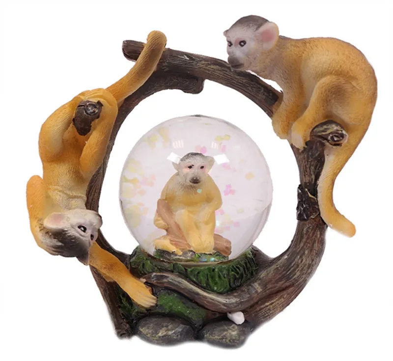 Doodshoofdaapje waterbal - 45 mm by Pia Soft Toys in Brown – product photo