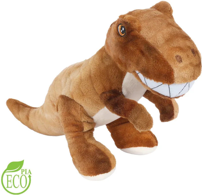 Eco Knuffel bruin - 20 cm van Pia Soft Toys in T-rex – productfoto