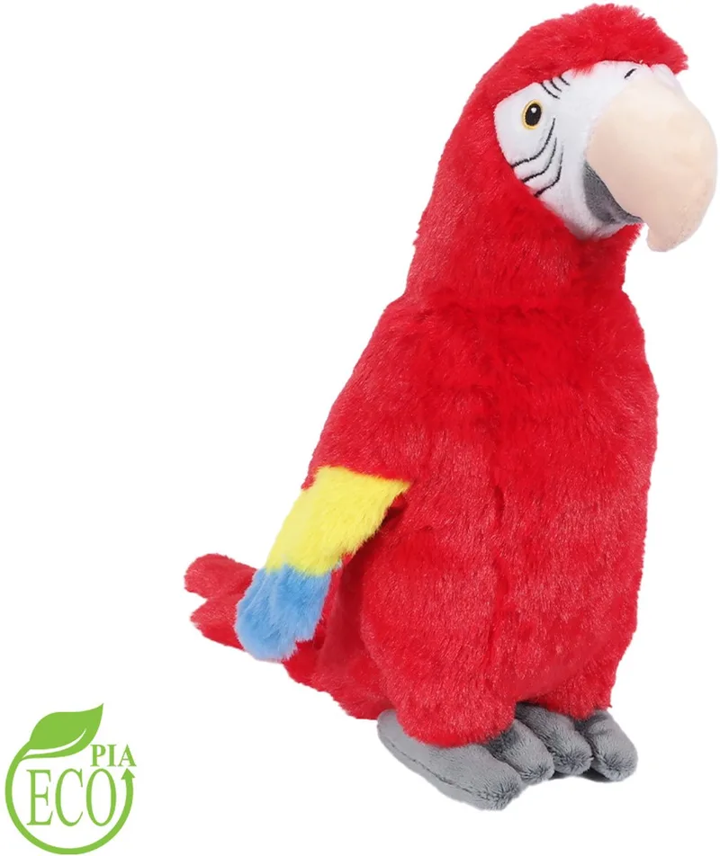 Eco - Pluche Papegaai Knuffel - Rood - 27 cm by Pia Soft Toys in Blue – product photo