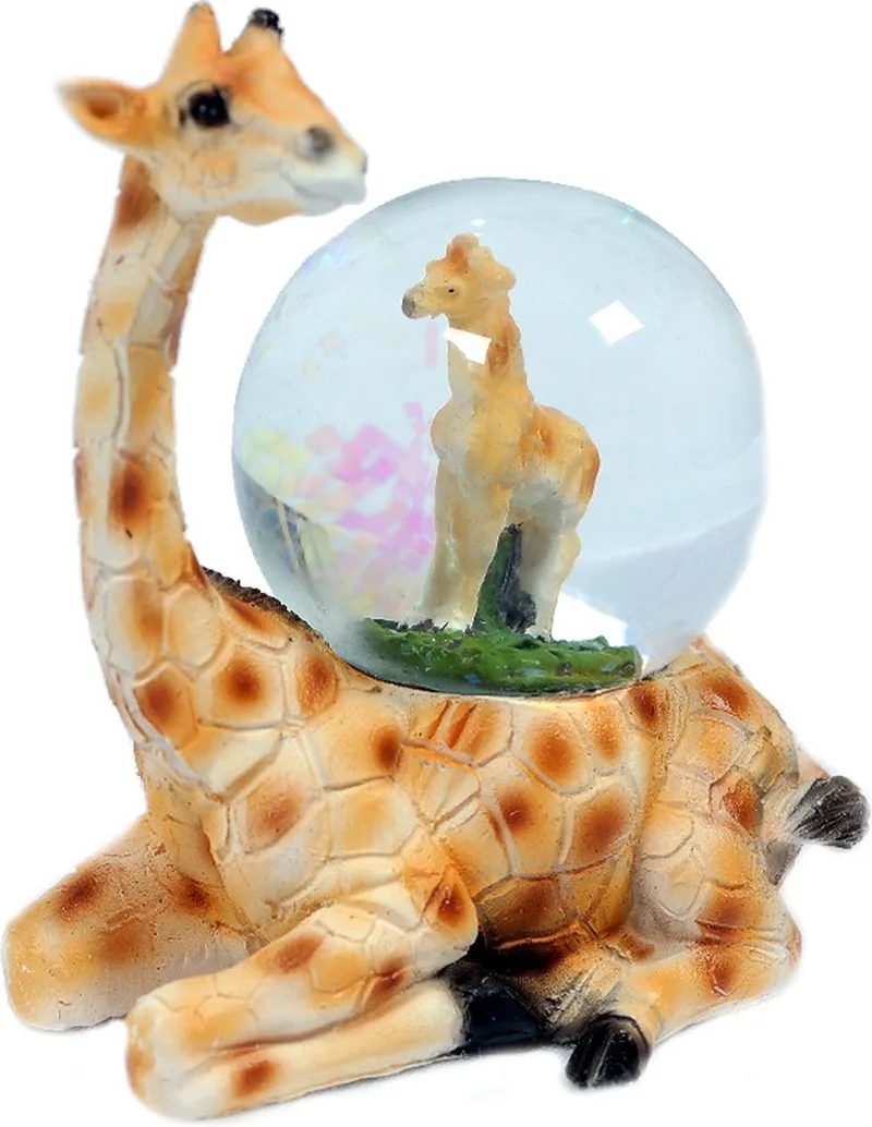 Giraf liggend waterbal - 45 mm - Snowglobe by Pia Soft Toys in Orange – product photo