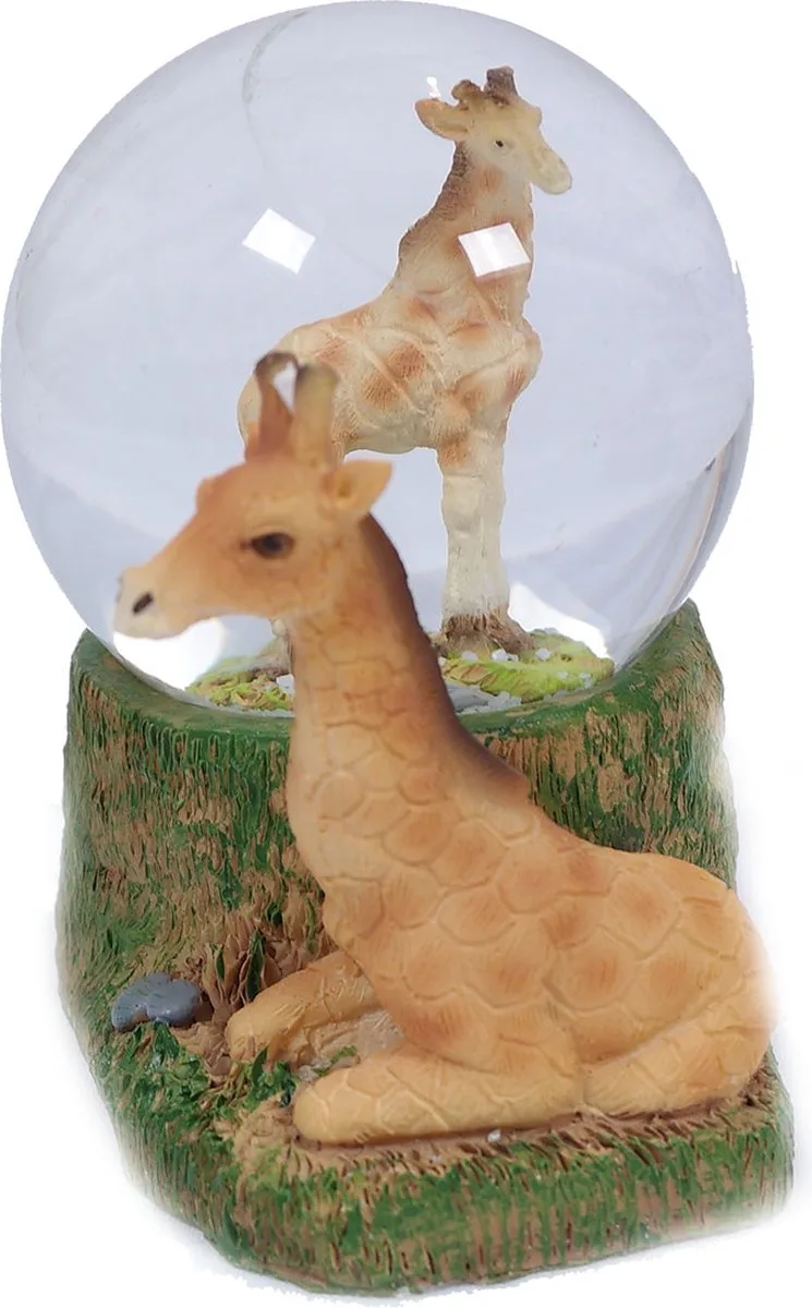 Giraf Waterbal - 65 mm - Snowglobe van Pia Soft Toys in Oranje – productfoto