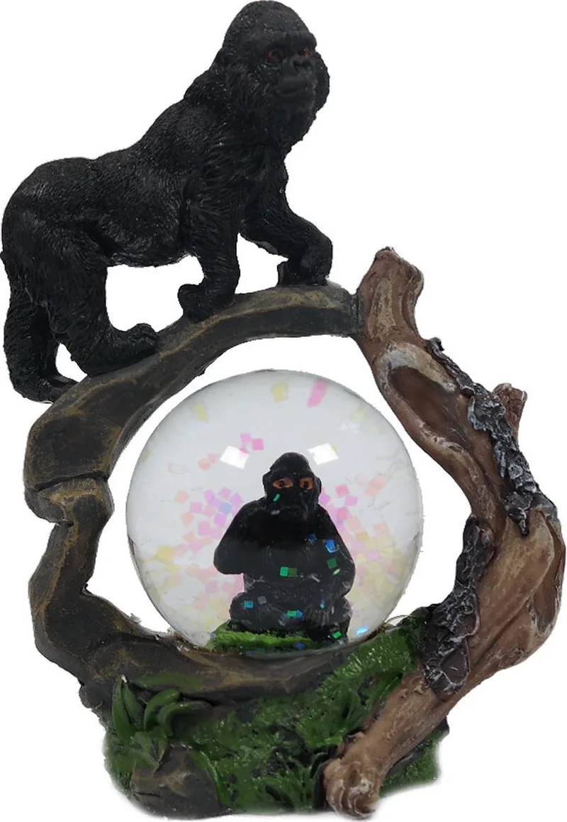 Gorilla waterbal - 45 mm - Snowglobe by Pia Soft Toys in Black – product photo
