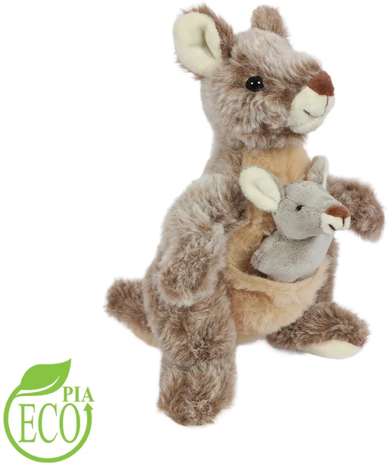 Kangoeroe met baby ECO 31 cm van Pia Soft Toys in Bruin – productfoto