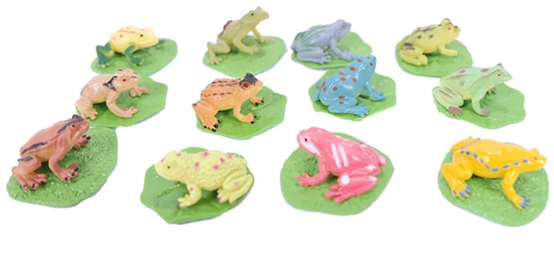 Kikker op blad in zak - 12 stuks - 3cm by Pia Soft Toys – product photo