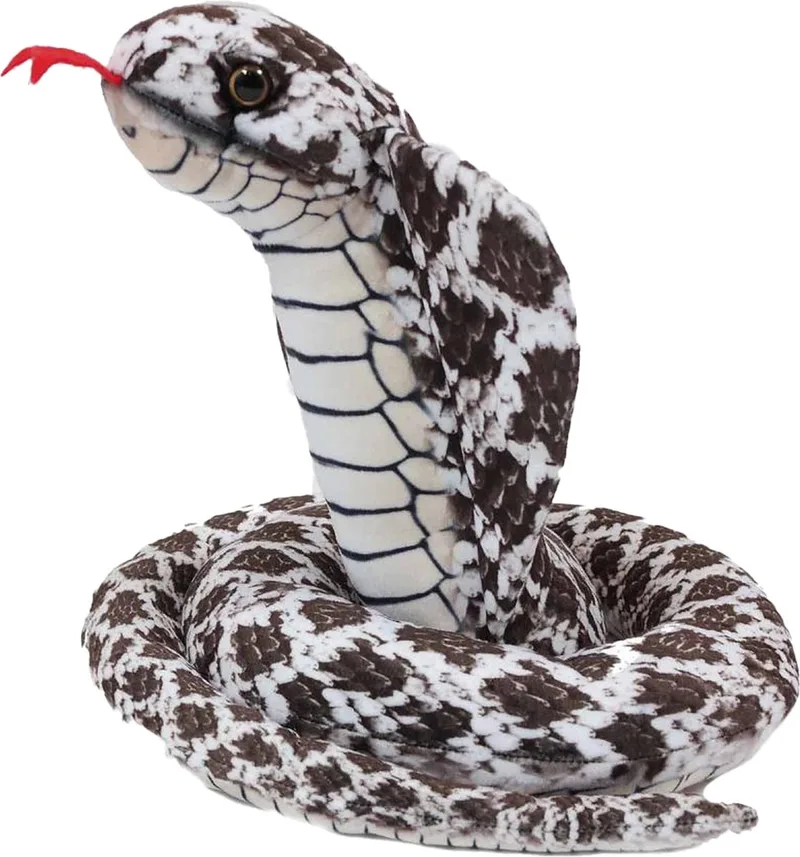 Knuffeldier Cobra slang - zacht pluche - kwaliteit knuffels - 120 cm by Pia Soft Toys in Donkerbruin – product photo