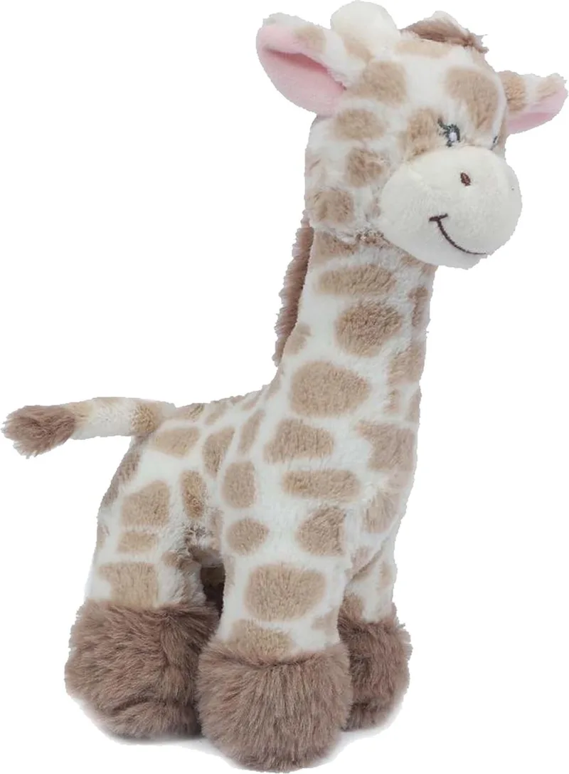 Knuffeldier Giraffe - zachte pluche stof - kwaliteit knuffels - 28 cm - liggend by Pia Soft Toys in Lichtbruin – product photo