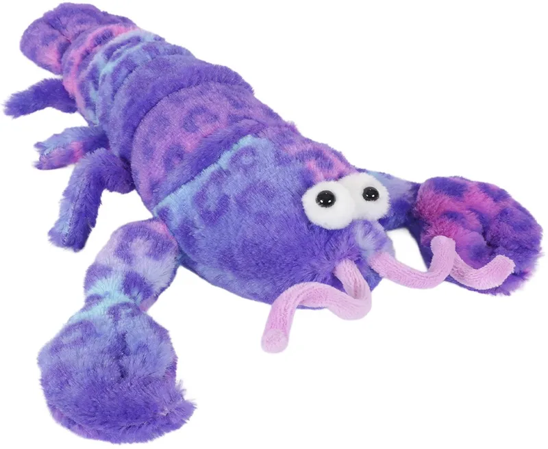 Knuffeldier Kreeft - zachte pluche stof - kwaliteit knuffels - 33 cm - Kreeften de Pia Soft Toys en Violet – photo produit