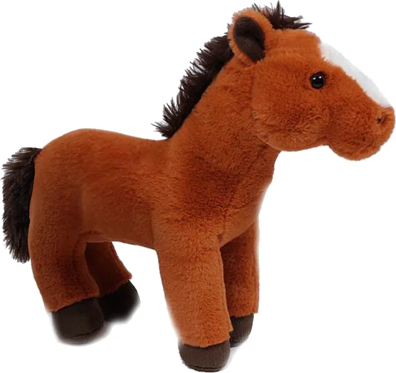 Knuffeldier lopend Paard - zachte pluche stof - premium kwaliteit knuffels - 30 cm - Paarden van Pia Soft Toys in Lichtbruin – productfoto