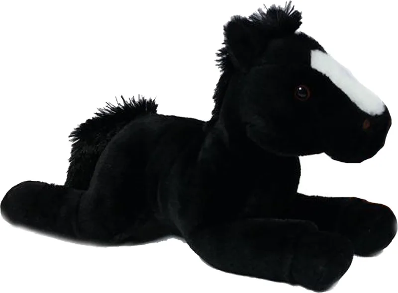Knuffeldier lopend Paard - zachte pluche stof - premium kwaliteit knuffels - 35 cm - Paarden van Pia Soft Toys in Zwart – productfoto
