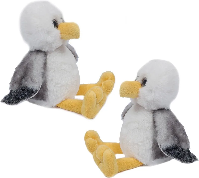Knuffeldier Meeuw - 2x - zachte pluche stof - premium kwaliteit knuffels - Vogels - 16 cm - Meeuwen by Pia Soft Toys in Multicolour – product photo