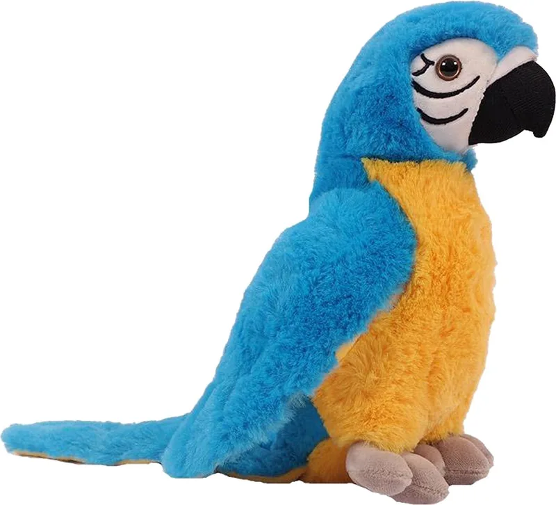 Knuffeldier Papegaai - zachte pluche stof - premium kwaliteit knuffels - 24 cm - Papegaaien från Pia Soft Toys i Blå – produktbild