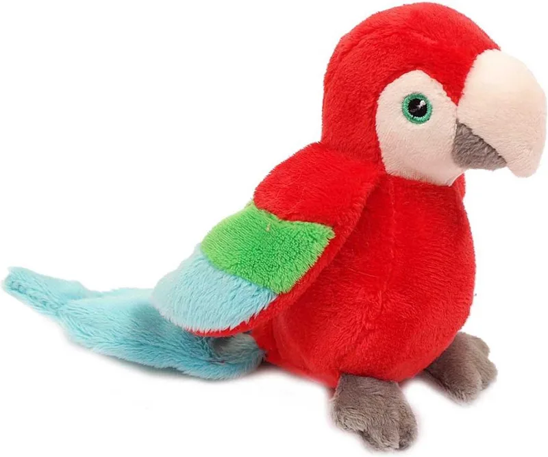 Knuffeldier Papegaai - zachte pluche stof - premium kwaliteit knuffels - 12 cm - Papegaaien från Pia Soft Toys i Röd – produktbild