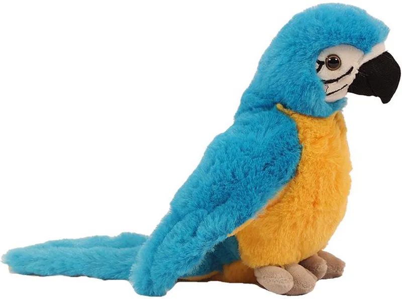Knuffeldier Papegaai - zachte pluche stof - premium kwaliteit knuffels - 20 cm - Papegaaien från Pia Soft Toys i Blå – produktbild