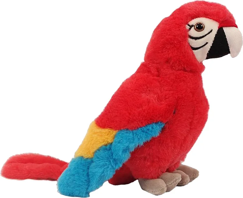 Knuffeldier Papegaai - zachte pluche stof - premium kwaliteit knuffels - 24 cm - Papegaaien från Pia Soft Toys i Röd – produktbild