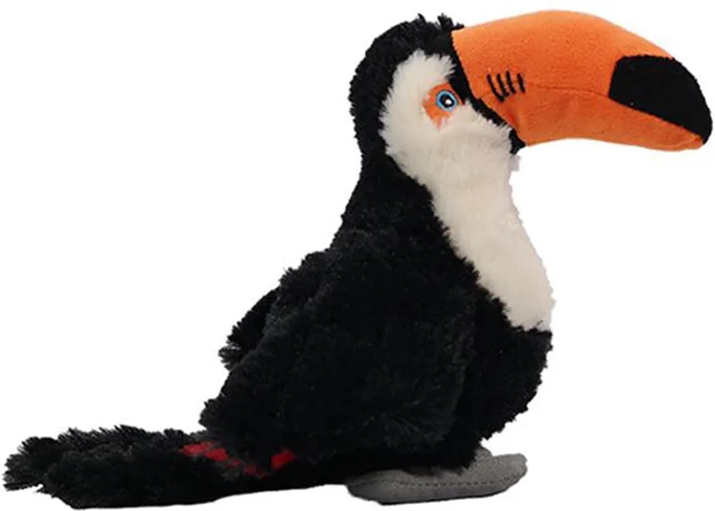 Knuffeldier Toekan - zachte pluche stof - zwart/oranje - kwaliteit knuffels - 20 cm - tropische vogels by Pia Soft Toys in Black – product photo