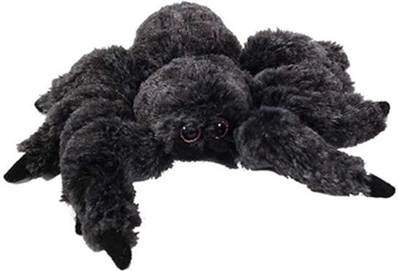 Knuffeldier Vogelspin - zachte pluche stof - kwaliteit knuffels - 13 cm fra Pia Soft Toys i Sort – produktbillede