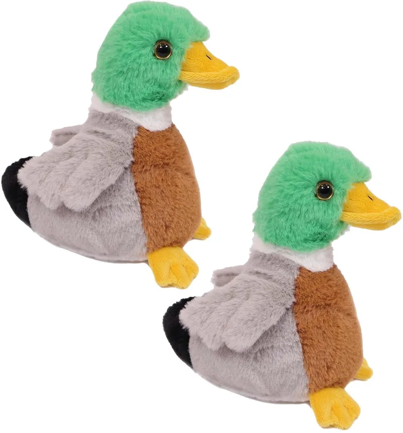 Knuffeldier Wilde Eend - 2x - zachte pluche stof - kleurenmix - kwaliteit knuffels - 16 cm - Eenden - Vogels by Pia Soft Toys in Multicolour – product photo