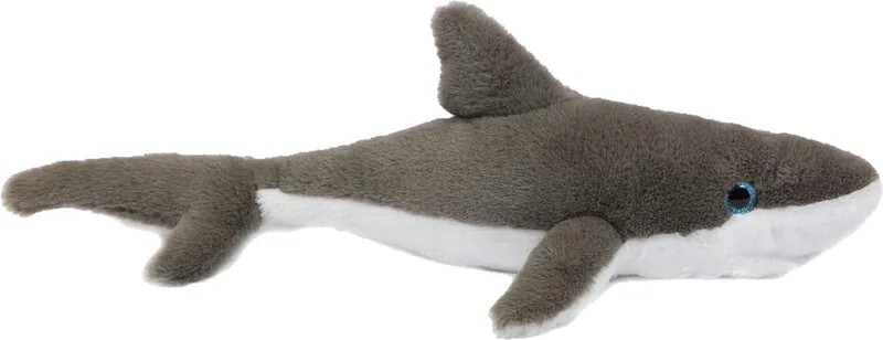 Knuffeldier Witte Haai - zachte pluche stof - premium kwaliteit knuffels - 46 cm - Haaien van Pia Soft Toys in Grijs – productfoto