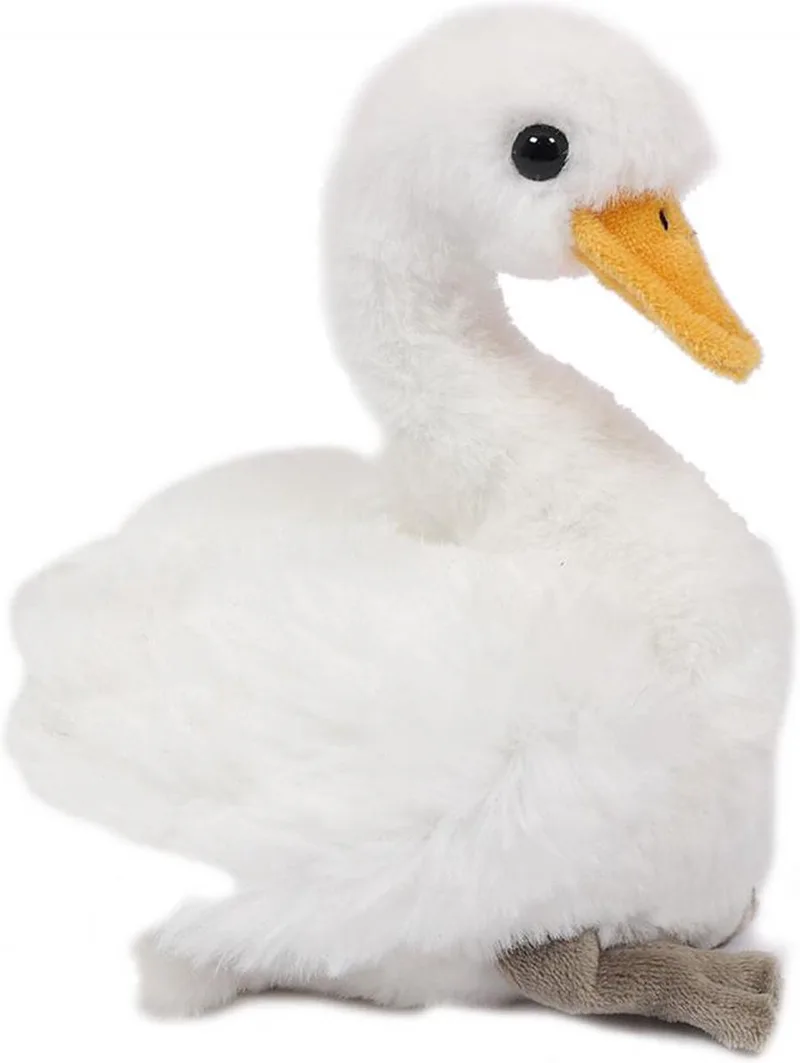 Knuffeldier Zwaan - zachte pluche stof - premium kwaliteit knuffels - Vogels - 18 cm - Zwanen från Pia Soft Toys i Vit – produktbild