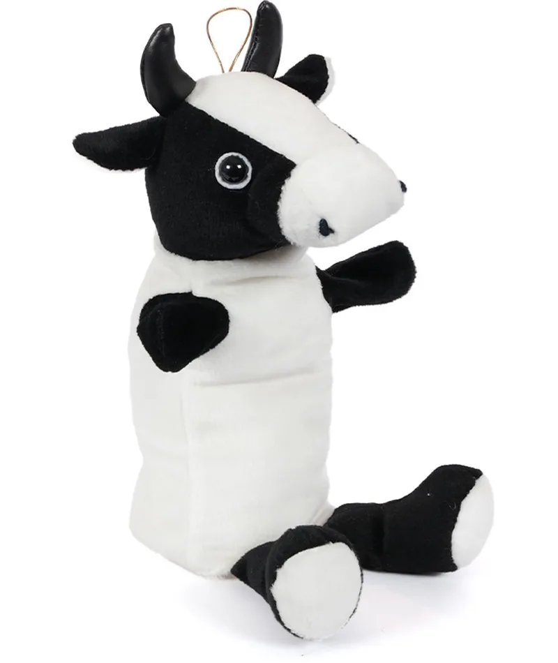 Koe handpop - 30 cm by Pia Soft Toys in Black – product photo