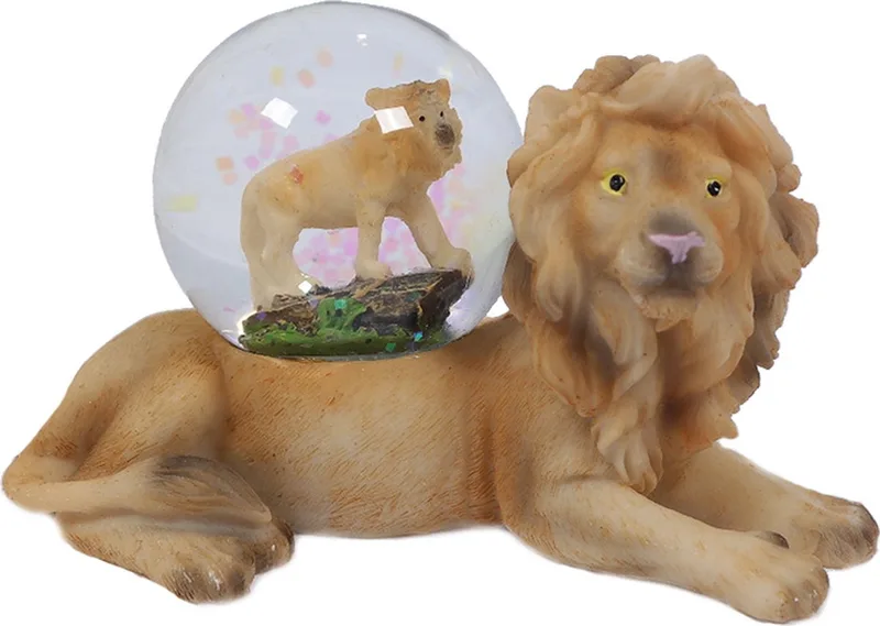 Leeuw liggend waterbal - 45 mm - Snowglobe by Pia Soft Toys in Orange – product photo