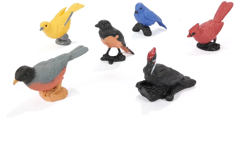 Mini vogel set 6 ass. - 4-8 cm by Pia Soft Toys in Multicolour – product photo