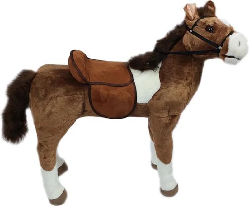 Paard - 69 cm de Pia Soft Toys en Marron – photo produit