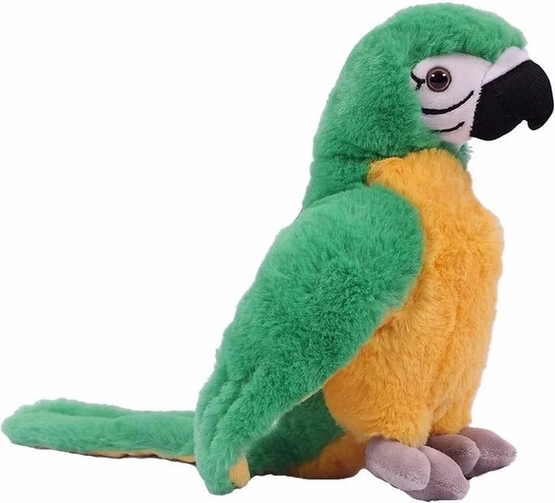 Papagaai knuffel - groen met geel - 24 cm - pluche - knuffeldier - vogel knuffels - vogelknuffel by Pia Soft Toys in Multicolour – product photo