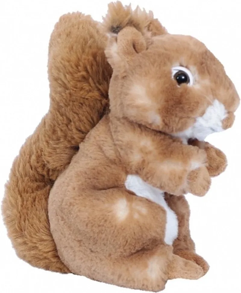 Pia Pluche eekhoorn knuffel - 20 cm - Bosdieren knuffelbeesten de Pia Soft Toys en Marron – photo produit