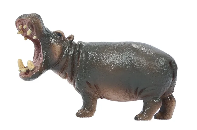 PIA Soft Toys-Nijlpaard speelfiguur PVC - 10cm - speelgoed från Pia Soft Toys i Grå – produktbild