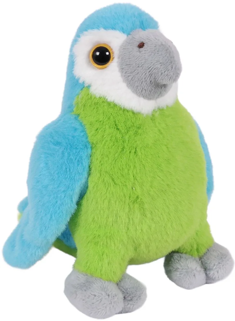 PIA Soft Toys-Pluche Knuffeldier - Papegaai 12 cm de Pia Soft Toys en Bleu – photo produit