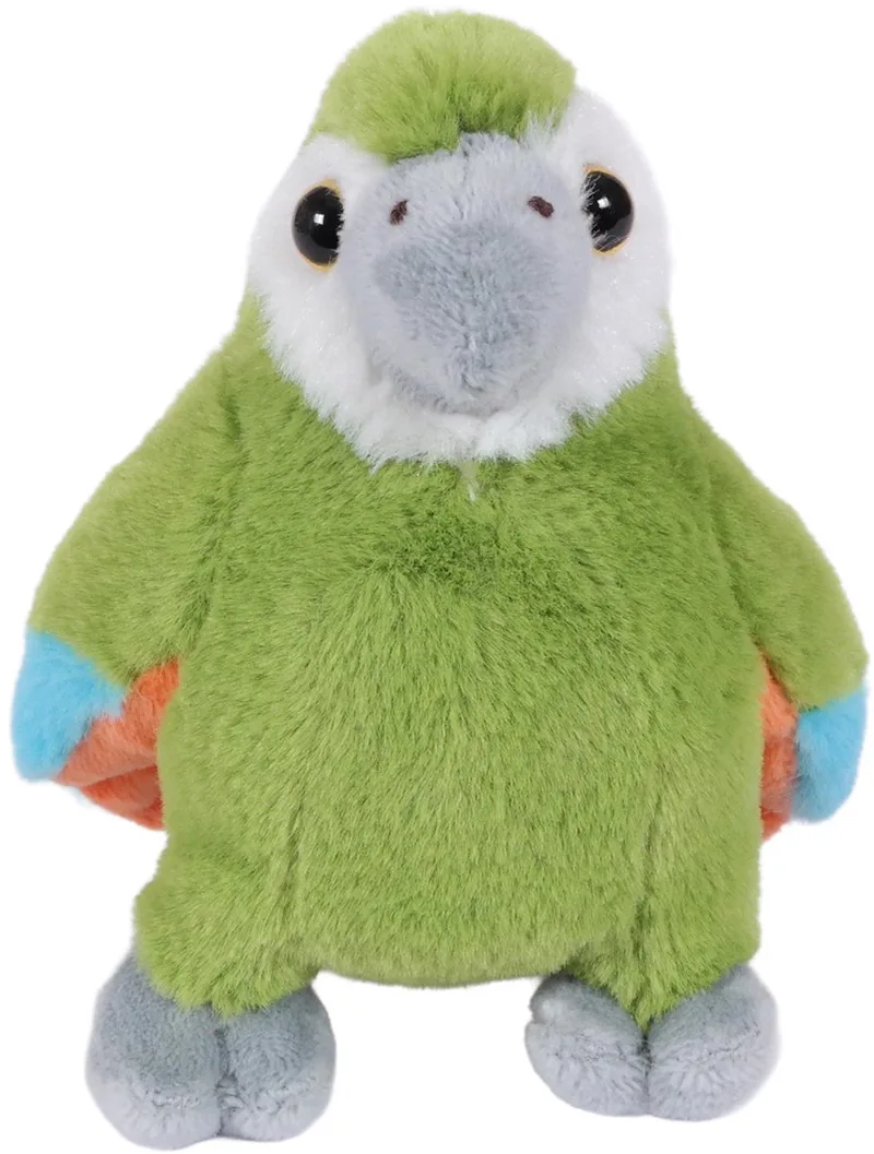 PIA Soft Toys-Pluche Knuffeldier - Papegaai 12 cm de Pia Soft Toys en Vert – photo produit