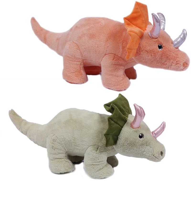 PIA Soft Toys-Set van 2 Pluche Triceratops Knuffels 2 ass. 67 cm by Pia Soft Toys in Orange – product photo