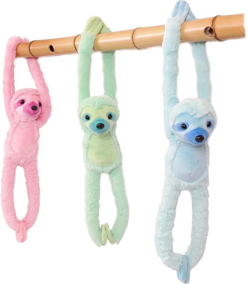 PIA Soft Toys-Set van 3 Pluche Luiaard Knuffels 3 ass. 42 cm by Pia Soft Toys in Pink – product photo