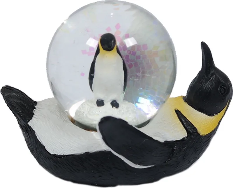 Pinguin liggend waterbal - 45 mm - Snowglobe by Pia Soft Toys in Black – product photo