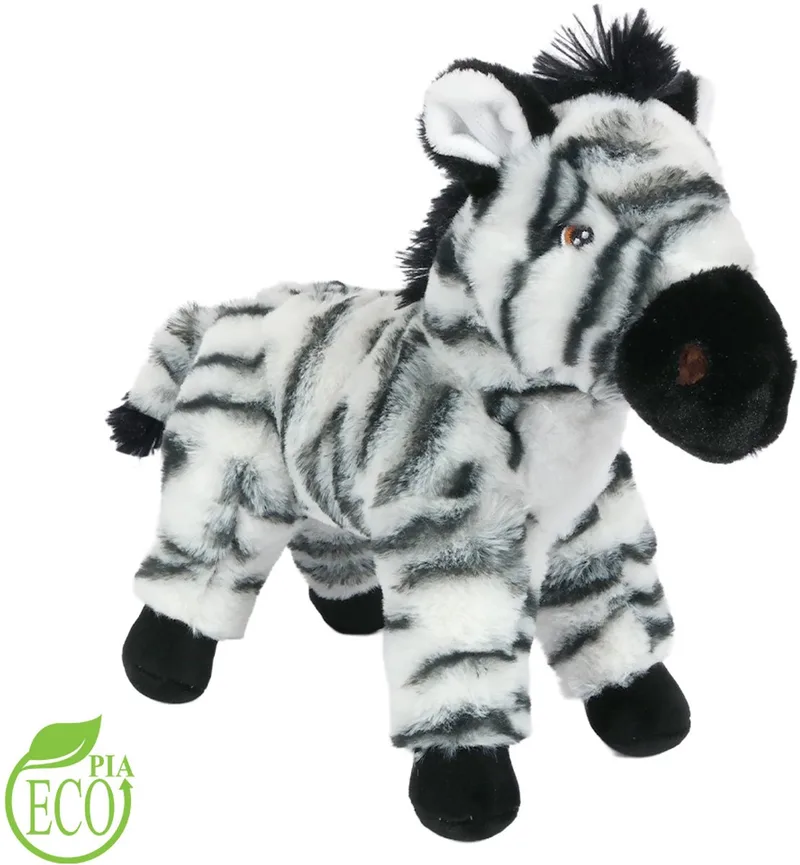 Pluche Eco Knuffel - 20 cm van Pia Soft Toys in Zebra – productfoto