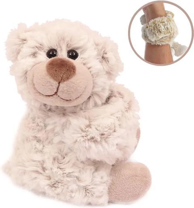 Pluche Klaparmband Beer crème - 16 cm från Pia Soft Toys i Brun – produktbild