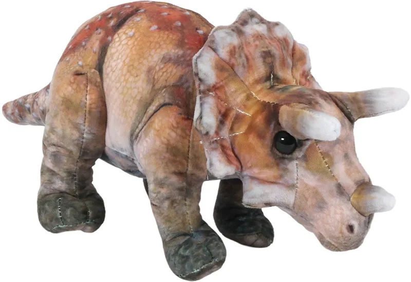 Pluche Knuffel Dinosaurus Triceratops - 30 cm by Pia Soft Toys in Triceratods Groen, Brown – product photo