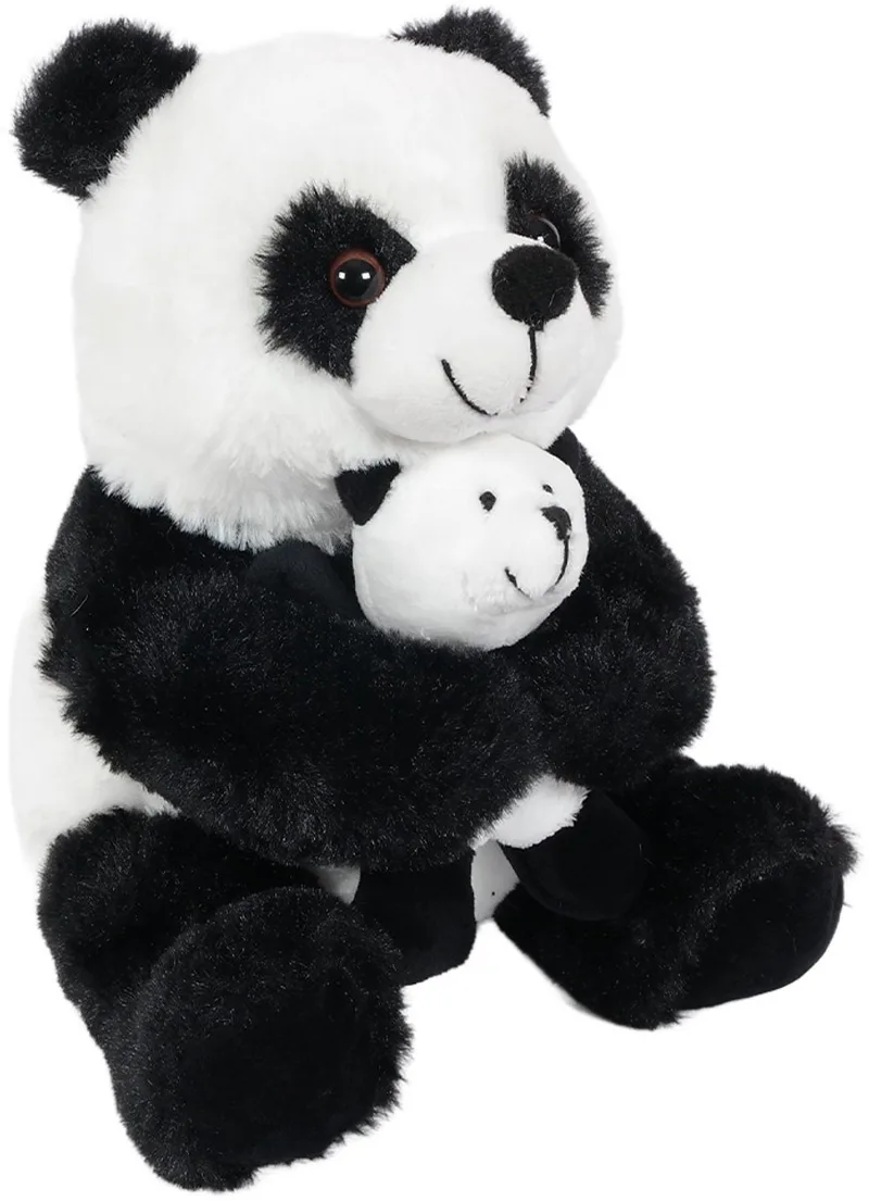 Pluche Knuffel - Zwart-Wit - Zittend - 22 cm by Pia Soft Toys in Panda met baby – product photo
