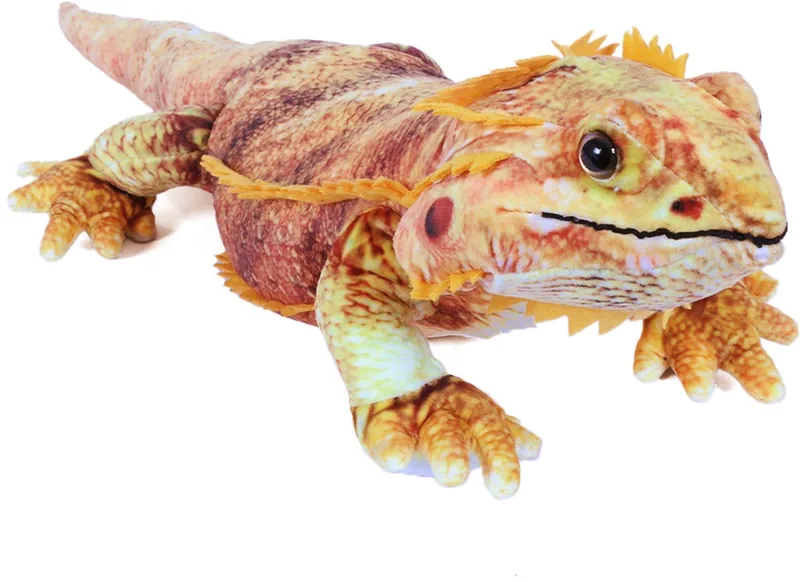 Pluche Knuffeldier Baardagaam - 60 cm van Pia Soft Toys in Geel – productfoto