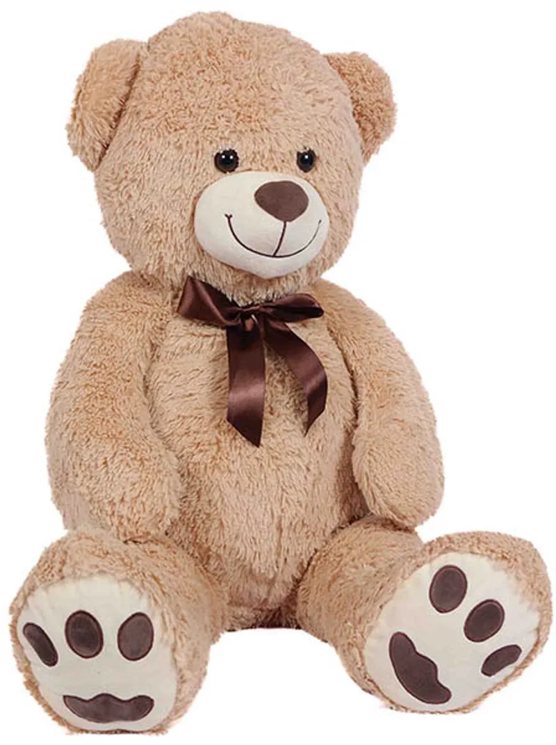Pluche Knuffeldier Beer met strik - 100cm by Pia Soft Toys in Brown – product photo