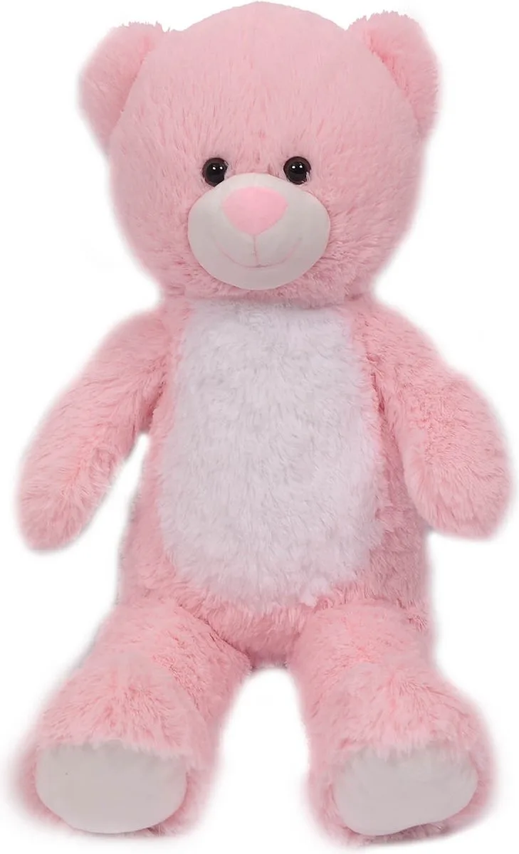 Pluche Knuffeldier Beer zittend - 50 cm van Pia Soft Toys in Roze – productfoto