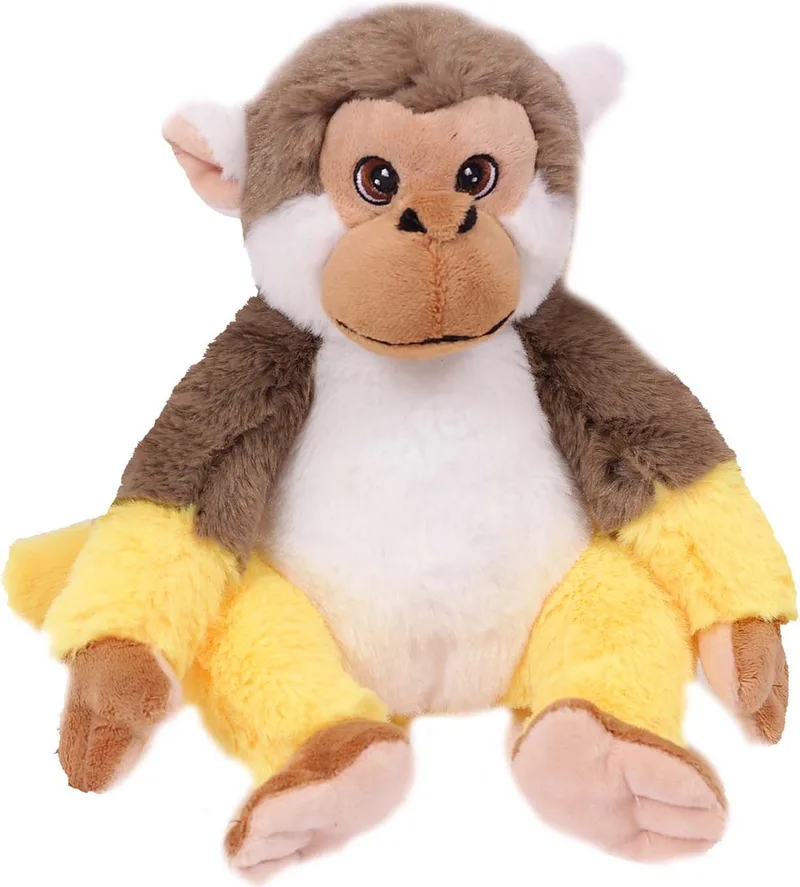 PLuche Knuffeldier Doodshoofdaapje zittend ECO - 20 cm: 100% Ecologisch, 100% Lief by Pia Soft Toys in Yellow – product photo
